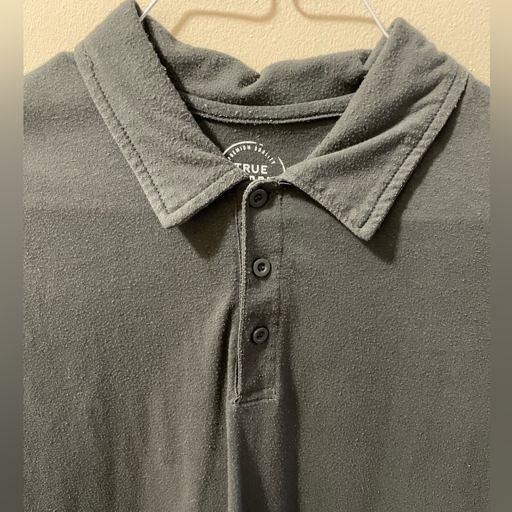 True Classic‎ Men's Gray Cotton Polo Shirt